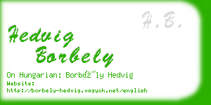 hedvig borbely business card